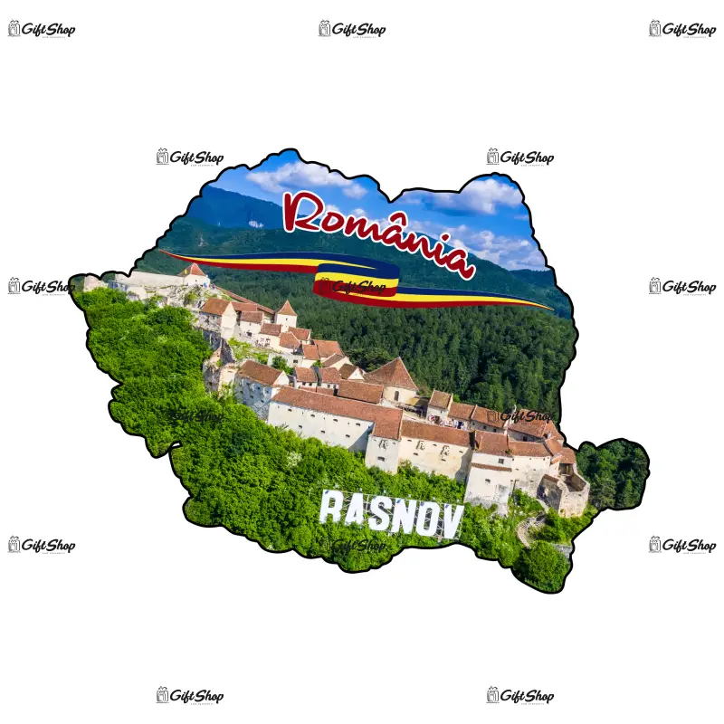 Harta, romania, rasnov, magnet frigider mgs013